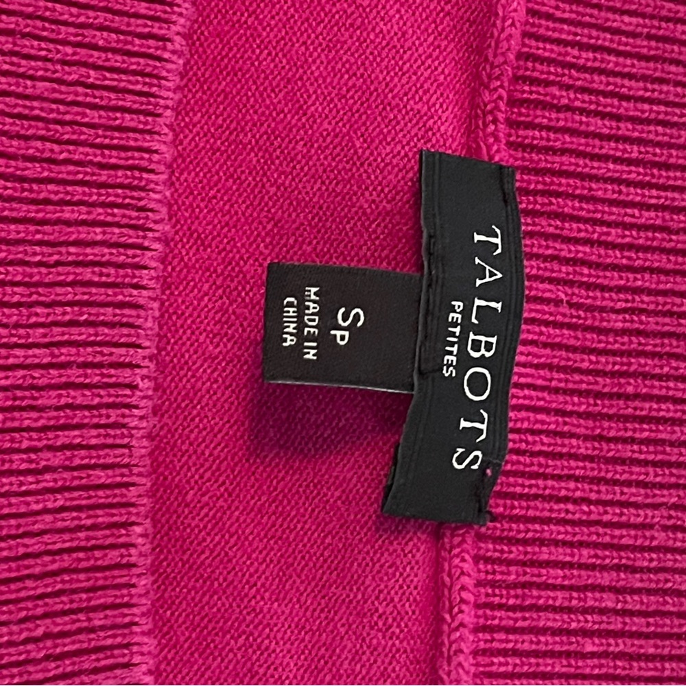 Talbots Vibrant Pink Knit Top - Picture 4 of 5